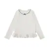 Wuli Bu Yi [Processamento Personalizado] Camiseta Feminina Outono Novo Estilo Coreano Doce Manga Longa Camisa Básica Moda