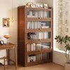 Estante de armazenamento para livros, estante autoportante, armário de armazenamento embutido na parede para uso doméstico na sala de estar, armário à prova de poeira sem madeira maciça
