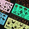 Régua de Renda Criativa Template de Desenho Animado Vazado Conjunto de Régua para Desenho Risca Infantil diy Template de Grafite