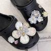 Acessórios para Sapatos de Crocodilo Novos Transfronteiriços Desenho Animado Kuromi Sapatos Estéreo Fivelas de Sapato Florais Acessórios Criativos DIY Decorações para Sapatos