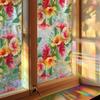 Xc9068 Comércio Exterior Laser Flores Tropicais Folhas Verdes Sala de Estar Porta de Vidro Janela Decoração Adesivo Adsorção Eletrostática Atacado