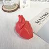 Jiahuimei - Molde de silicona para velas de aromaterapia con forma de corazón, con forma de corazón, para hacer tú mismo, con forma de órgano humano y pegamento de yeso.