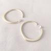 Pendientes de aro sencillos retro de moda europea y americana KM, nuevos pendientes grandes con temperamento exagerado de alta gama, pendientes de aguja de plata 925 para mujer