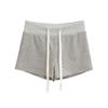 Shorts Deportivos Retro Rayados Estilo Americano para Mujer 205 Verano Cintura Alta Cintura Ancha Adelgazantes Estilo Relajado Pantalones de Sudoración para Cadera