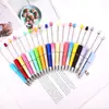Plumas de Cuentas de Colores, Plumas Creativas para Bolígrafo DIY con Cuentas, Lindos Bolígrafos de Tinta de Gel con Gradiente de Color Macarrón Multicolor, Al por Mayor en Stock