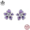 Pendientes de flor de dopamina Evelle estilo Mori Joker pequeños y frescos pendientes de plata de ley s925 conjunto al por mayor mujeres