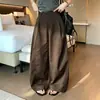 Nuevos pantalones casuales de otoño de un solo botón, cintura alta, adelgazantes, color liso, versátiles para el uso diario, elegantes pantalones de pierna ancha