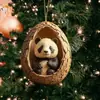 Coruja Transfronteiriça Decorações de Natal de Animais Pingentes para Árvore de Natal Pingentes Planos de Acrílico Pingentes para Carro