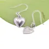 Brincos Europeus e Americanos Coração Carta de Amor Pingente Simples Brincos Coração Doce em Forma de Coração Gancho de Orelha de Resina Hipoalergênico