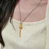 Collar Nacional con Borla de Loto para Mujer, Nuevo Estilo Chino, Lujo Ligero, Artesanía Chapada en Oro de 18 Quilates, Colgante Retro Elegante, Collar de Cuerda Marrón
