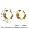 Brincos de Argola Grandes Versáteis Moda de Luxo Leve Estilo Europeu e Americano Brincos de Ouro Exagerados Requintados Presilhas de Orelha Multicamadas Joias de Orelha