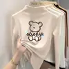 Moderna sudadera larga de forro polar para niña estilo coreano, nueva colección primavera/otoño/invierno 2026, cálida camiseta básica de algodón perchado para niños mayores