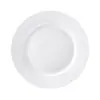 Prato de cerâmica personalizado com LOGO OEM apresenta banquete de restaurante redondo de alta qualidade branco prato raso ocidental saída de fábrica