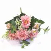 Flores Artificiais Gérbera Pequeno Buquê Margaridas Enfeites para Casa Restaurante Decoração de Casamento Display Flores Artificiais Enfeites
