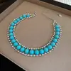 Anillos, Pulseras, Pendientes, Collares, Accesorios de Acrílico con Incrustaciones de Diamantes Ovalados Transfronterizos Europeos y Americanos, Cadenas para Clavícula de Mujer, Adornos Versátiles para el Cuello