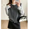 Tejido de punto sin mangas de alta gama para mujer Otoño 2026, Chaleco suéter de punto elegante para superponer, Top sin mangas de moda