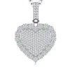 Pingente Personalizado de Fábrica em Prata Esterlina S925 com Cravação Completa de Moissanite, Joia de Prata Personalizada com Nome em Letra Estilo Hip-Hop, A partir de Uma Peça