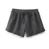 Ropa Europea y Americana Transfronteriza para Mujer AliExpress Venta Caliente Moda Terciopelo Acanalado Manga Corta + Conjunto de Shorts de Terciopelo