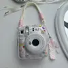 Capa de Celular Criativa Feminina com Corrente de Pata de Gato e Corda Trançada, Corrente para Pendurar Polaroid, Corda Curta, Chaveiro Universal Versátil, Tendência Feminina