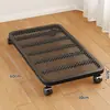 Carro de placa de hierro, carrito tortuga, plataforma larga móvil con ruedas universales, mini remolque para transportar mercancías, polea deslizante, forma redonda