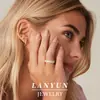 Anel Geométrico de Zircônia Mais Vendido Transfronteiriço para Mulheres Moda Europeia e Americana Personalidade Design de Nicho Anel Anel de Moda de Luxo
