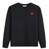 Play marca de moda bordado de corazón de amor corazón rojo algodón puro casual PIAY manga larga moda para parejas sudadera de cuello redondo