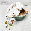 Flor Artificial Nuevo Tacto de Mano Siete Orquídeas Pequeñas Phalaenopsis Flor Falsa Boda Paisajismo Hogar Vestido Suave Fotografía Jardinería Decoración