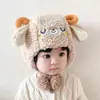 Gorro de Invierno para Bebé con Protección para las Orejas Súper Lindo Gorro de Felpa para Bebé Suéter Gorro Niños Niñas Bebés Niños Pequeños Otoño Invierno Gorro Cálido