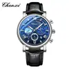 Reloj multifuncional de moda para hombre Dawn Sun Moon Star, con calendario de sincronización de fases lunares luminoso, reloj de cuarzo transfronterizo de comercio exterior para hombre