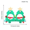 Gafas Navideñas Transfronterizas para Adultos y Niños, Regalos de Navidad, Tela Estampada en Oro, Caja de Regalo de Árbol de Navidad, Monturas de Gafas para Fiesta