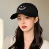 Sombrero de Gran Circunferencia de Cabeza para Mujer, Gorra de Béisbol Bordada con Letras Estilo Coreano, Unisex, Gorra Casual con Visera para Todas las Estaciones, Moderna y que Afina el Rostro