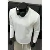 Moletom masculino desconstruído estilo americano resistente 2026, camiseta outonal de corte quadrado com emendas em tecido de camada de ar, moletom versátil