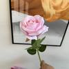 Flor artificial individual de rosa de franela para boda, hotel, decoración de fondo de sitio, exhibición para el hogar, para llevar en la mano, lote de arte floral para comercio exterior