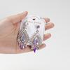 Brincos longos de gota d'água com strass, estilosos e exclusivos, de luxo, retrô, brincos de gota d'água, liga metálica, diamante