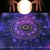 Mantel de Tarot Tela Esterilla Tarjeta de Tarot Fase Lunar Sol Árbol de la Vida Mantel de Terciopelo