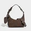 Bolso de Mano de Moda Retro Nuevo 2025 para Mujer, Bolso Cuadrado Pequeño de Hombro Único Diagonal Tejido a Mano de Gama Alta de Nicho