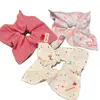 Nuevo Pañuelo Cuadrado de Tela Dulce para Niña de Verano, Lazo para Cola de Cabello Lindo y Elegante, Accesorio para el Cabello Personalizado con Estampado Floral, Cuadros o Lunares