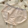 Pantaletas de Hilo de Color de Algodón Originales para Mujer Estilo Popular Pantaletas de Algodón Puro para Mujer 100% Algodón Antibacterianas Cintura Media Alargada Cómodas Tallas Grandes