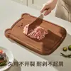 Tabla de cortar ChunzaoLittle Bear de ébano, madera maciza, para cocina, adecuada para colocar juegos de té, tazas de agua, frutas, linda tabla de cortar para preparar comida para bebés