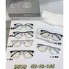 Armação de óculos estilo fashion e empresarial meia armação Sven Technology Armação de liga leve anti-azul All-match Ultra Light Flat Mirror 9509