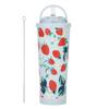 Nuevo Modelo 2026 Taza Térmica de Gran Capacidad de 830ml con Asa Conveniente, Taza de Doble Beber con Popote Impreso de Agujero Grande