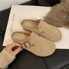 Chinelos de outono de sola macia confortável e confortável com meio suporte 2023 estilo coreano sapatos femininos Boken da moda primavera e outono sapatos femininos