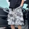 Pantalones Cortos de Carga Tie-Dye Transfronterizos Pintura a Tinta Verano Nuevo Ropa de Trabajo Casual Sueltos de Cinco Puntos Pantalones Marca de Tendencia