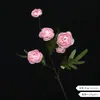 Venta al por mayor transfronteriza de 5 Flores de Loto Camelia Pequeñas de Color Otoño para Decoración del Hogar, Flores Artificiales para Arreglo de Escenas y Flores de Peonía