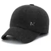Gorra de Béisbol Gruesa y Cálida para Otoño e Invierno para Hombres de Mediana Edad y Mayores, Sombrero de Cuero para Papá y Abuelo, Gorra Gruesa con Visera de Pato y Forro de Felpa para Proteger los Oídos