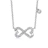 Collar de Corazón con Circonita de Plata S925 Joyería Transfronteriza para Mujer Colgante de Plata de Alta Gama para Mujer Collar de Perla de Plata de Ley Lujo Ligero