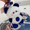 Llavero Colgante de Muñeca de Peluche de Animales de Dibujos Animados Panda Conejo Chirriante Colgante Pequeño Regalo Decoración para Bolsa de Sanación