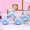 Nuevo producto transfronterizo: Bola de cristal con gorro de Santa, mini bola de agua colorida brillante, pieza decorativa creativa, adorno de luz ambiental