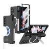 Aplicable a Samsung zfol3 funda para teléfono móvil con carga inalámbrica Soporte plegable magnético estuche para lápices w22 funda protectora integral resistente a caídas