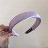 Diadema de esponja de ala ancha con diseño de cara morada suave, sencilla y combinable, con alta presión craneal, elegantes pinzas para el cabello, accesorios para el cabello